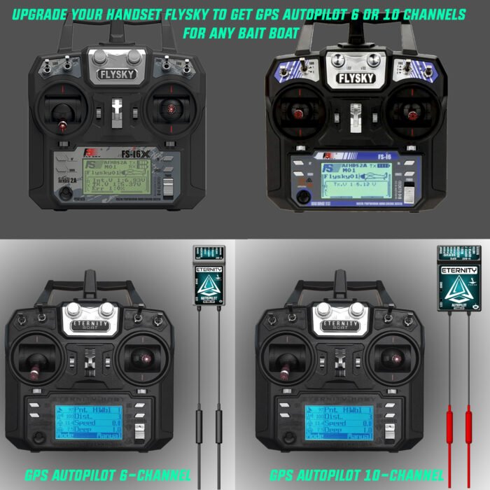 Upgrade Your Handset FlySky to get GPS Autopilot 6 or 10 channels FOR ANY BAIT BOAT